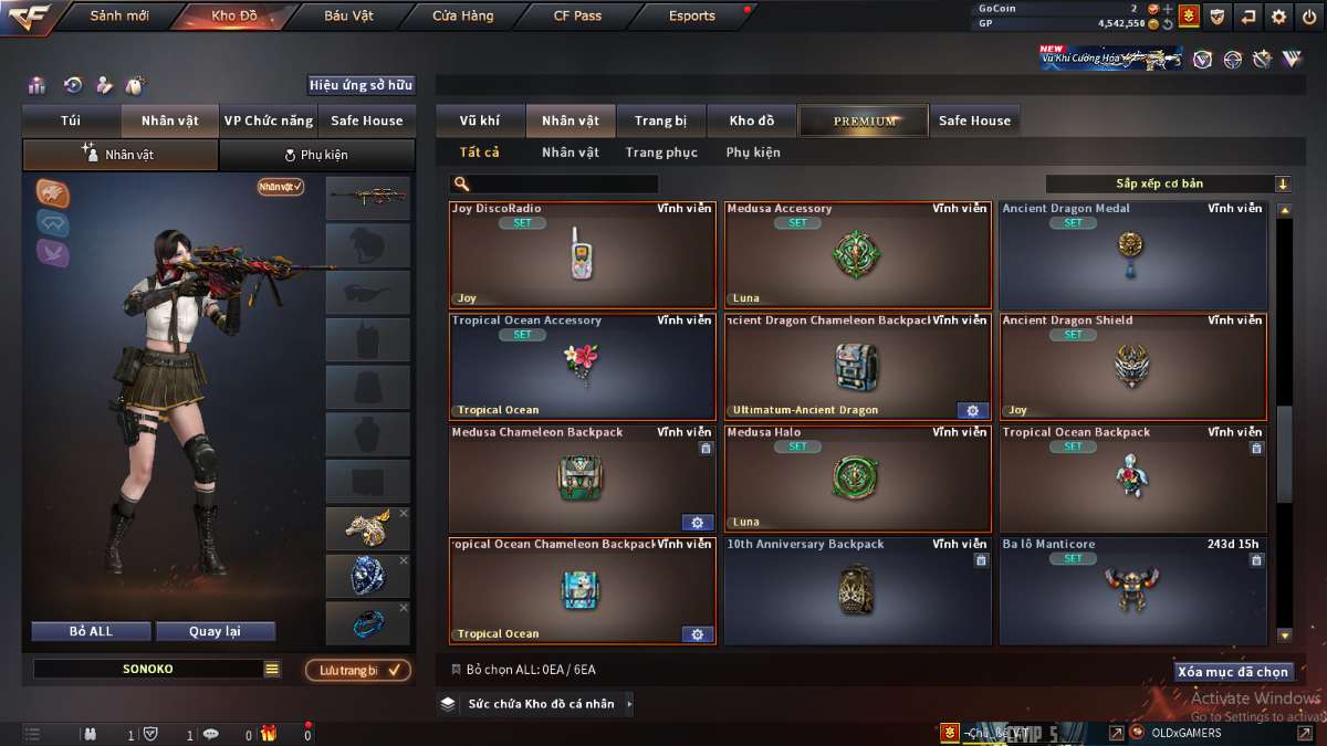 shop acc cf uy tin gia re